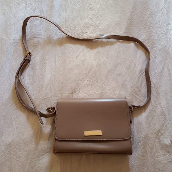 Korea Handbags - Korean vegan leather crossbody purse